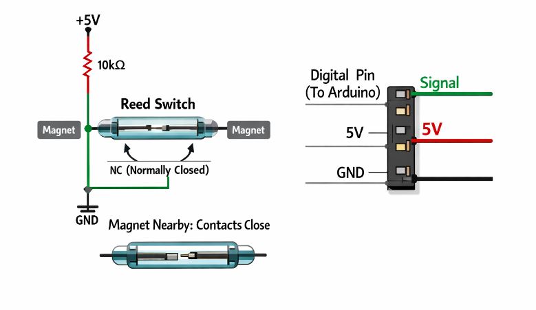 Reed Switch: Working Principle, Types, Pinout, Applications, and Advantages